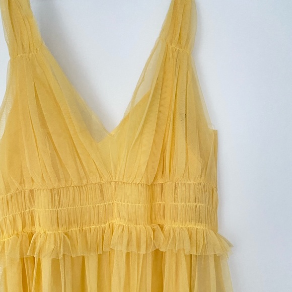 Zara Tulle Midi Dress in Yellow - Picture 4 of 7